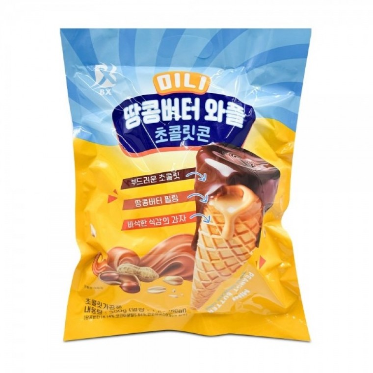 미니 땅콩버터 와플 초콜릿 콘 300g 대용량 피넛버터 와플 과자 아이들 초등학생 간식, 1개, 1g 10,150원