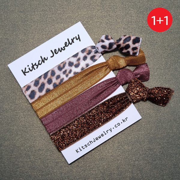 [키치쥬얼리] 엘라스틱 헤어타이 재규어 4SET 4,900원