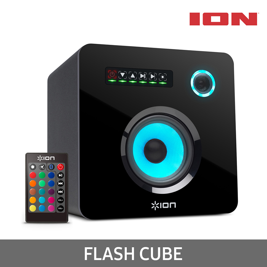 아이온오디오 FLASH CUBE 블루투스스피커 50W LED스피커 PC스피커 게이밍스피커 리모컨 플래쉬큐브, 단품 99,000원