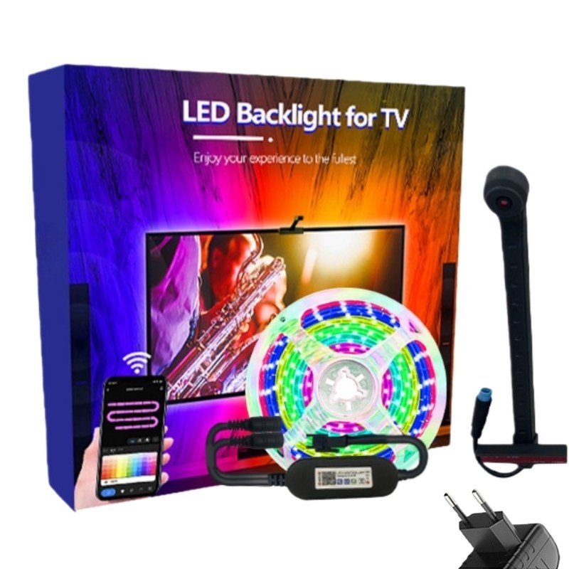 Mochae TV 간접 조명 LED바 스마트 센서 스트립 줄조명 + 리모컨 간접 조명 usb 스트링 라인 라이트 인테리어 줄조명, 1개, 5M 65-75인치 USB 62,760원