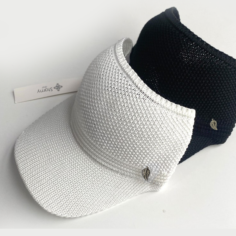 스타니 여성 골프 모자 여름 뜨게 니트 짜임 쿨 썬캡 통풍 UV차단 스포츠 테니스, 화이트, 1개 13,430원