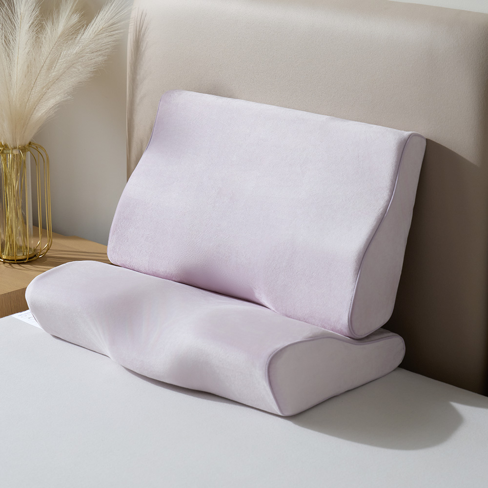 Jeernare 목편한 경추베개 일자목 거북목 목디스크 베개 메모리폼 낮은베개 사계절 커버분리세탁, 1개, 연보라 14,890원