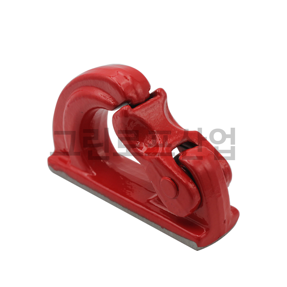 용접용후크 택1 고하중 안전 용접후크 렉카 크레인 중량물 안전고리 용접부착식 안전핀후크 빨간색, 1개 15,600원