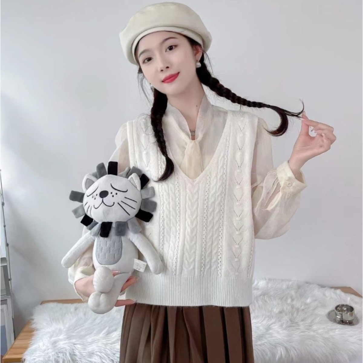 OPEN YUN 수채화 나시 A라인 롱 원피스 28,800원