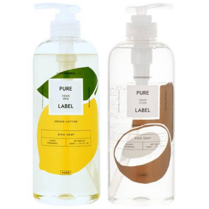 에버코스 퓨어라벨 주방세제 레몬향/코코넛향 본품 700ml (택1) 15,000원