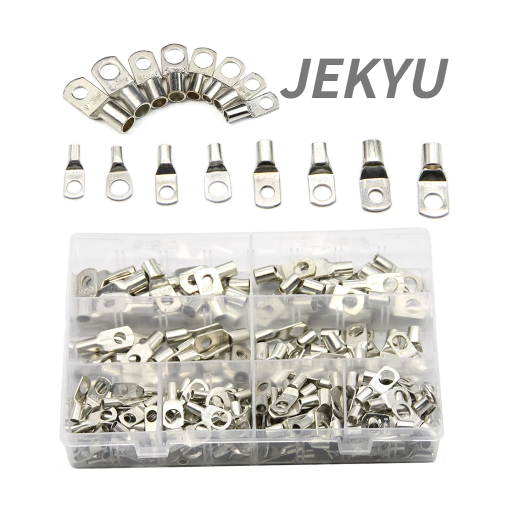 JEKYU 황동 링단자 동관형 터미널 8종 화이트 240PCS 화이트 링타입 압착커넥터 압착단자, 1개 49,800원