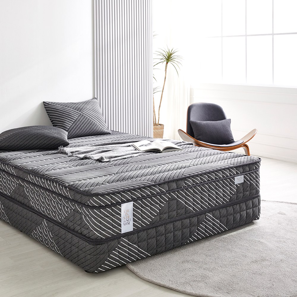 (황실침대) 허리통증에 좋은 탄탄한 숙면 유로탑 매트리스 블랙 방문설치배송, 28cm, 중간 단단함 384,000원