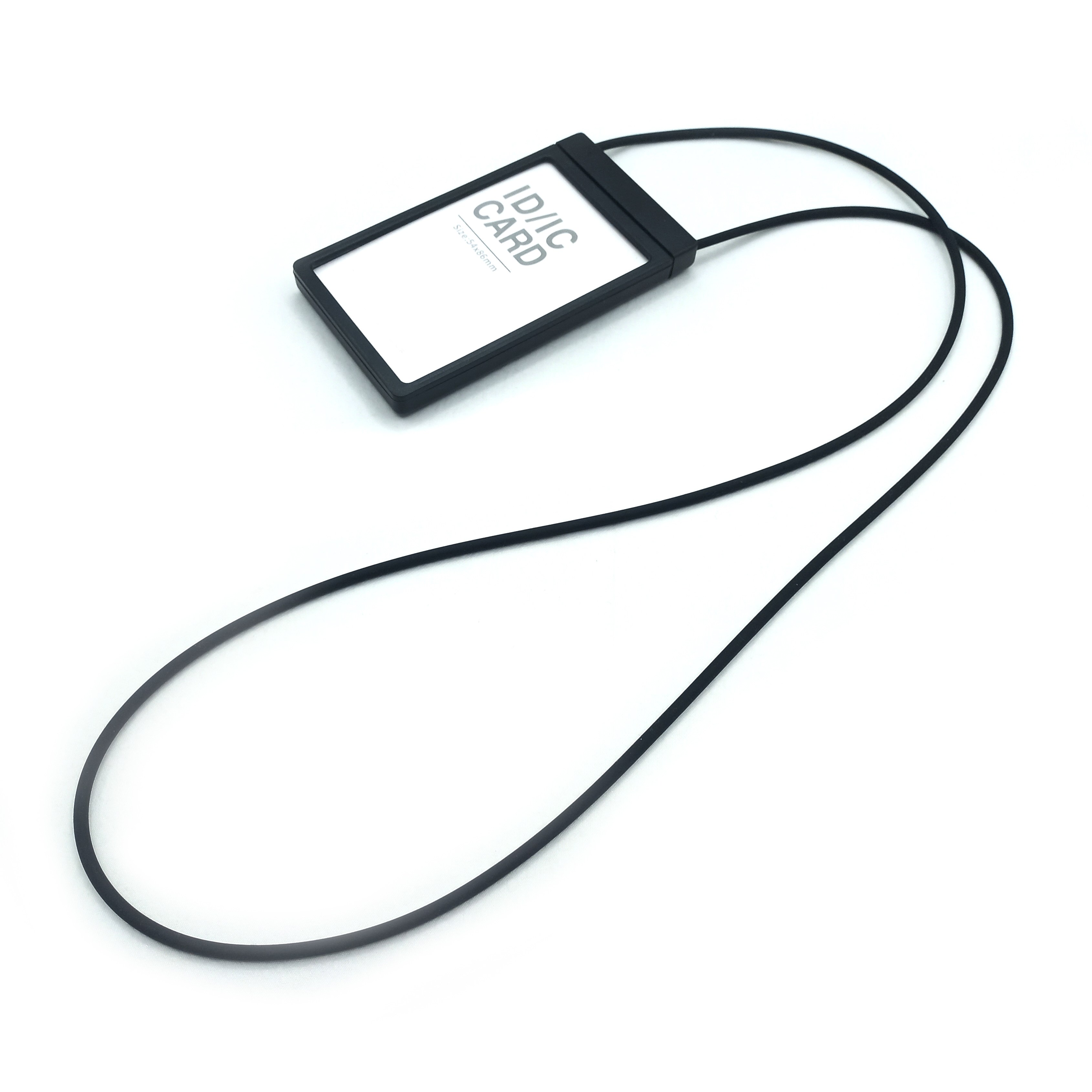 릴 사원증 케이스 ID 목걸이줄 실리콘 명찰 출입증, 1개, 블랙 7,500원