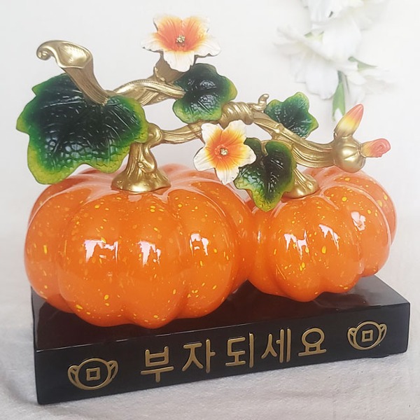 아네샵 주황 대형 부자되세요 호박 장식품 옥 호박 장식 인테리어 소품 집들이 이사 개업선물, 주황 110,000원