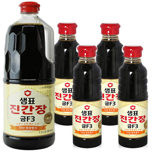 샘표 진간장 금F-3 1.7L + (500ml 4개) 총 3.7L, 3.7L, 1개 25,330원