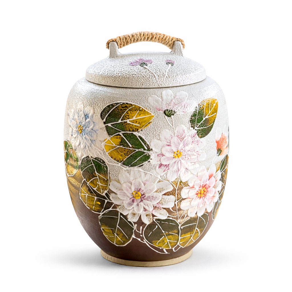 여주흙도예_분청 투톤 쌀독 항아리 10Kg 목단 일자형, 혼합색상 70,000원