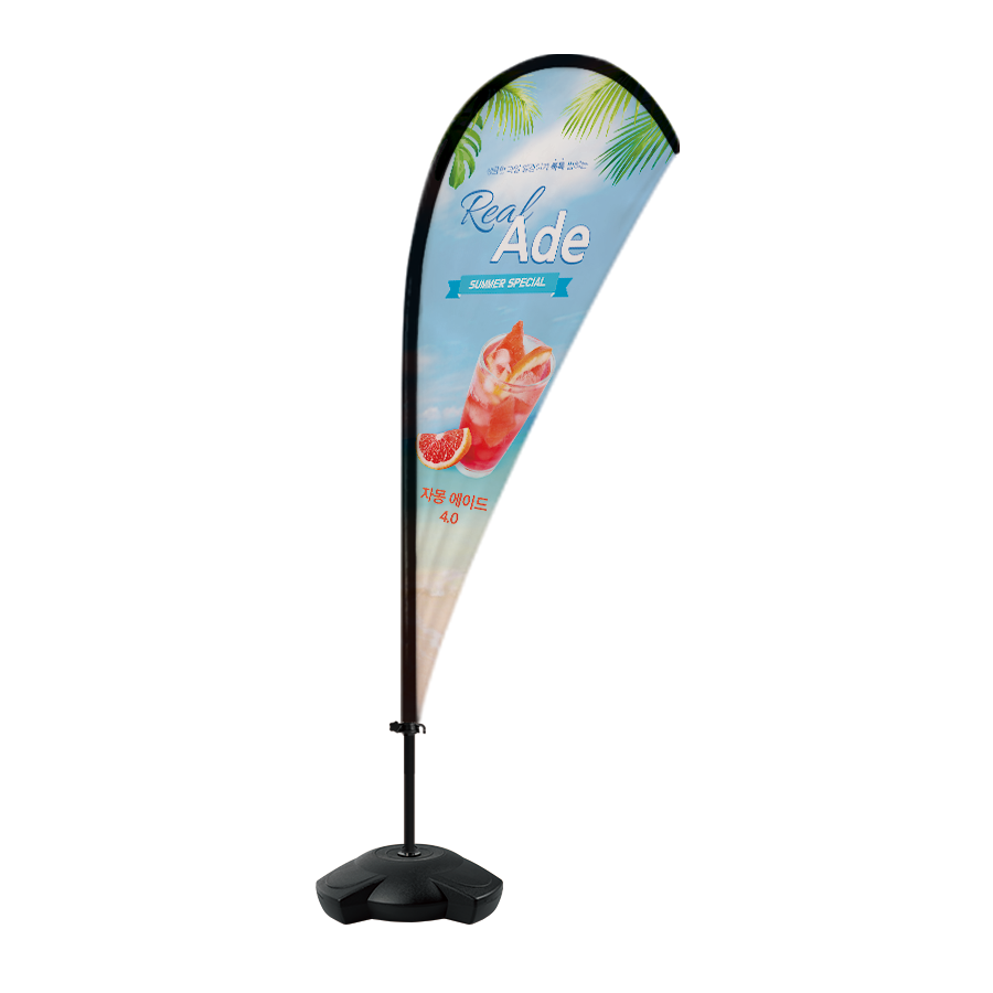 윈드 배너 플라잉 입간판 행사 카페 식당 실외 거치대 F타입(출력물별도) 당일배송, 1개, 사각철판SET 59,500원