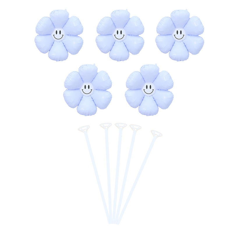 피앤비유니티 무광스마일 데이지 풍선 5p + 스틱 5p 세트 5,950원