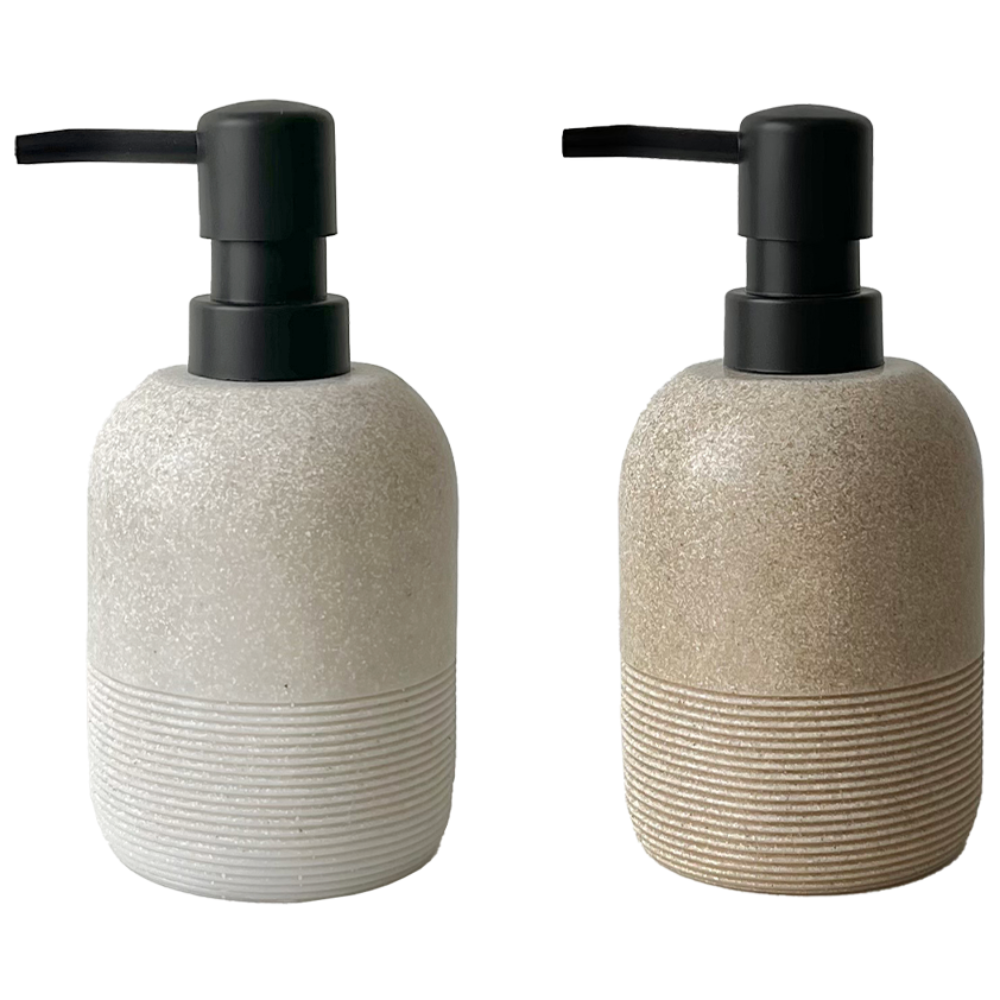 A의취향 클래식 디스펜서 호텔식 핸드워시 주방세제 리필 용기, 1세트, 화이트+베이지 24,500원