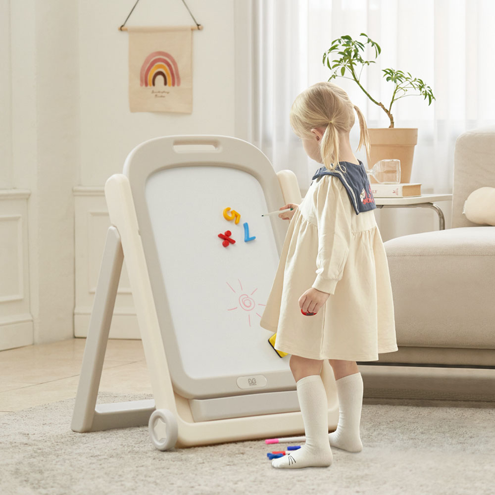 베네베네 유아 아기 쁘띠 베이직 화이트보드 + 자석칠판 + 높낮이 조절 + 수납바구니 + 접이식 + 이동바퀴 38,500원