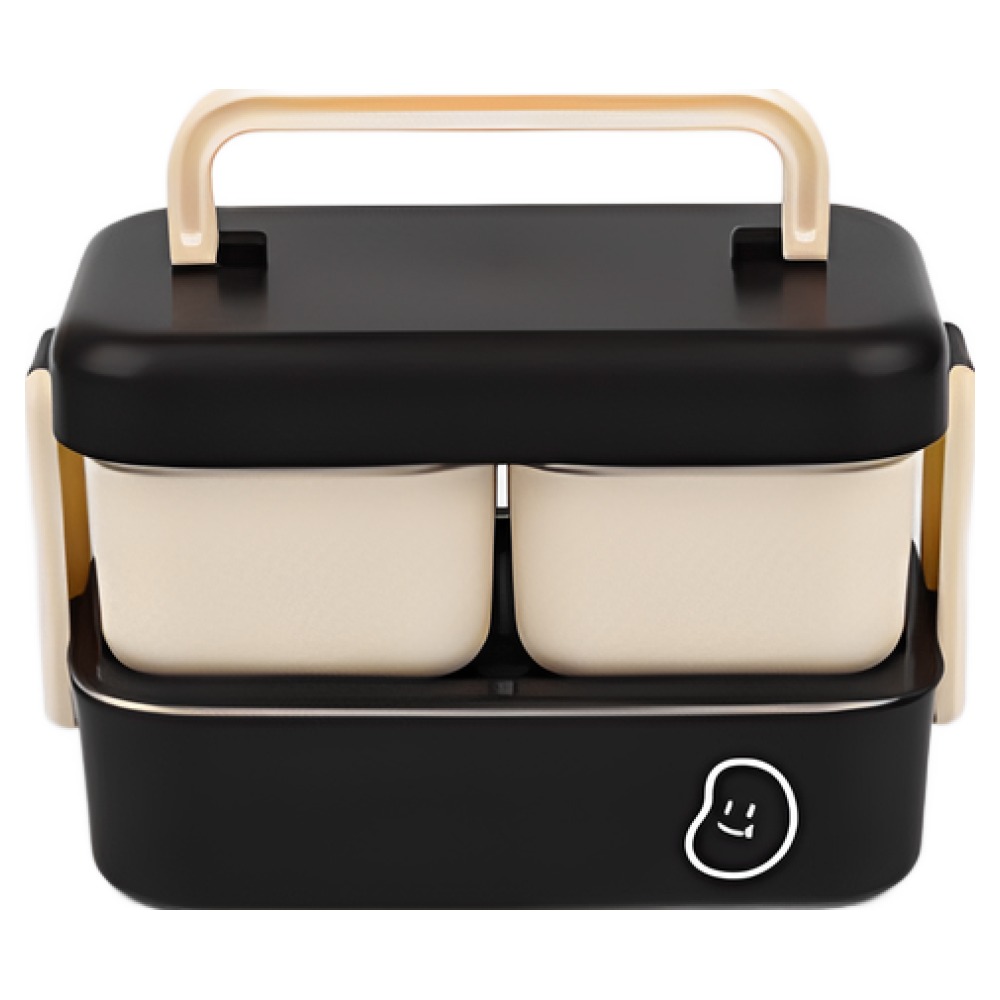 콩콩도시락 스텐 2단 도시락통, 1개, 블랙 22,000원