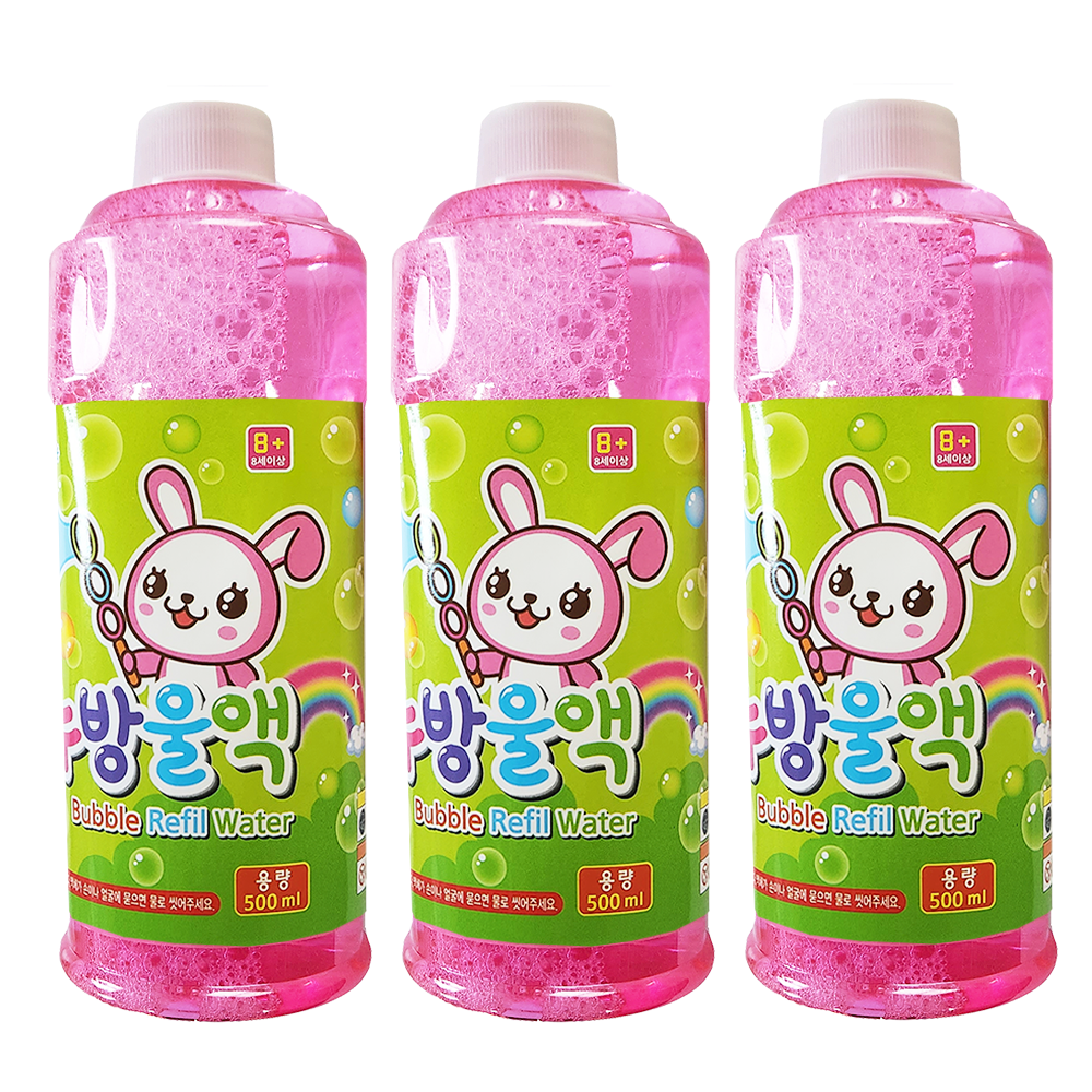 해피아이 비누방울 리필액 500ml, 핑크, 3개 4,500원
