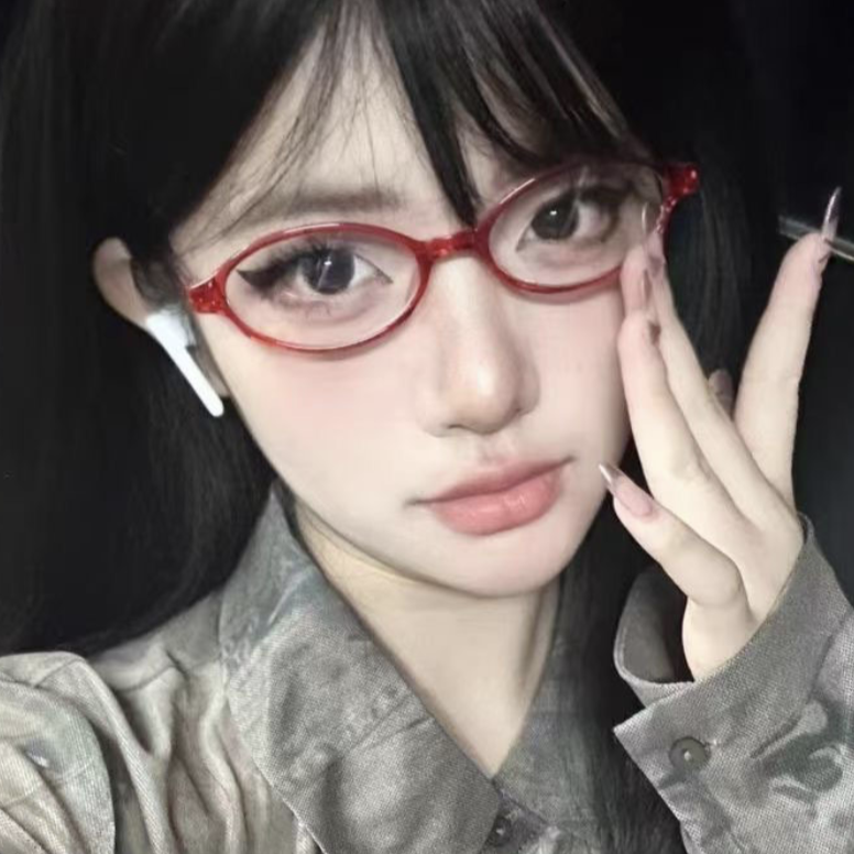 샤콘 긱시크 너드 오벌 뿔테 안경 6색상 / 블루라이트차단 타원형 안경테 y2k 남녀공용 7,890원