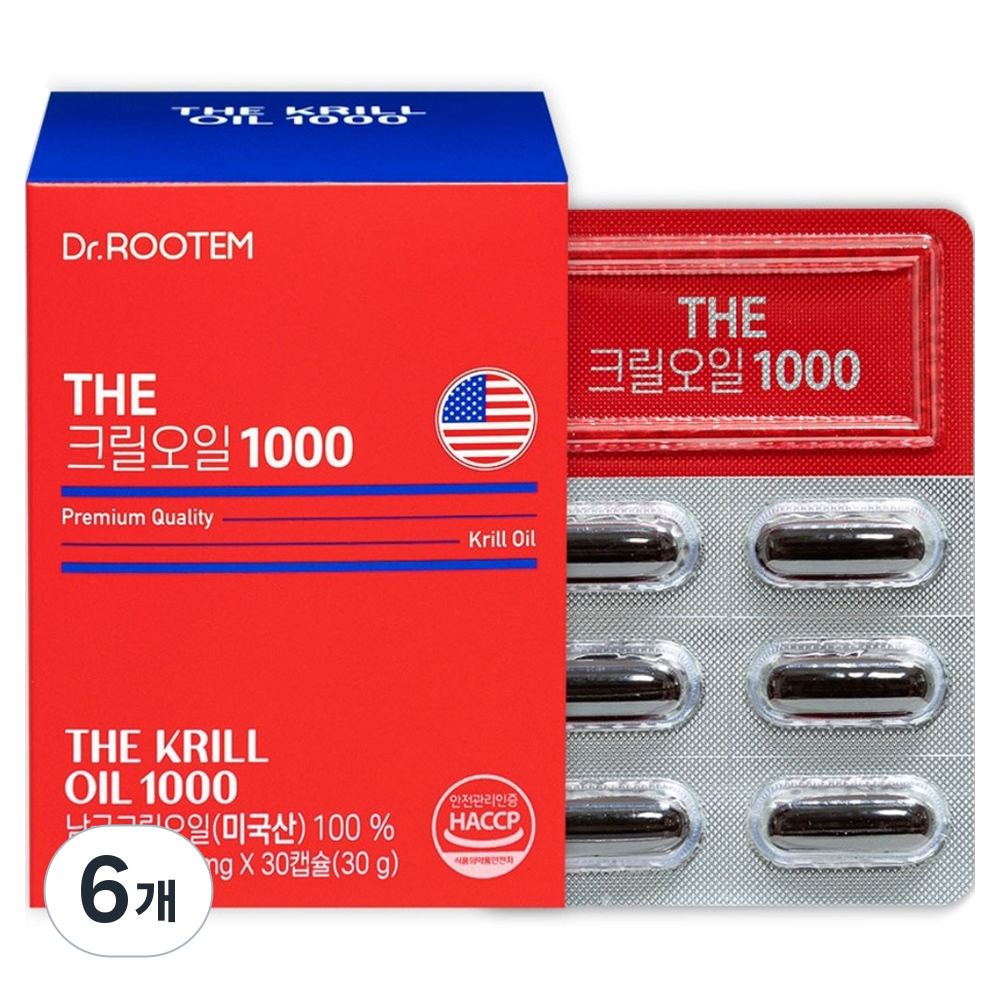 닥터루템 정품 THE 크릴오일 1000, 6개, 30정 143,000원
