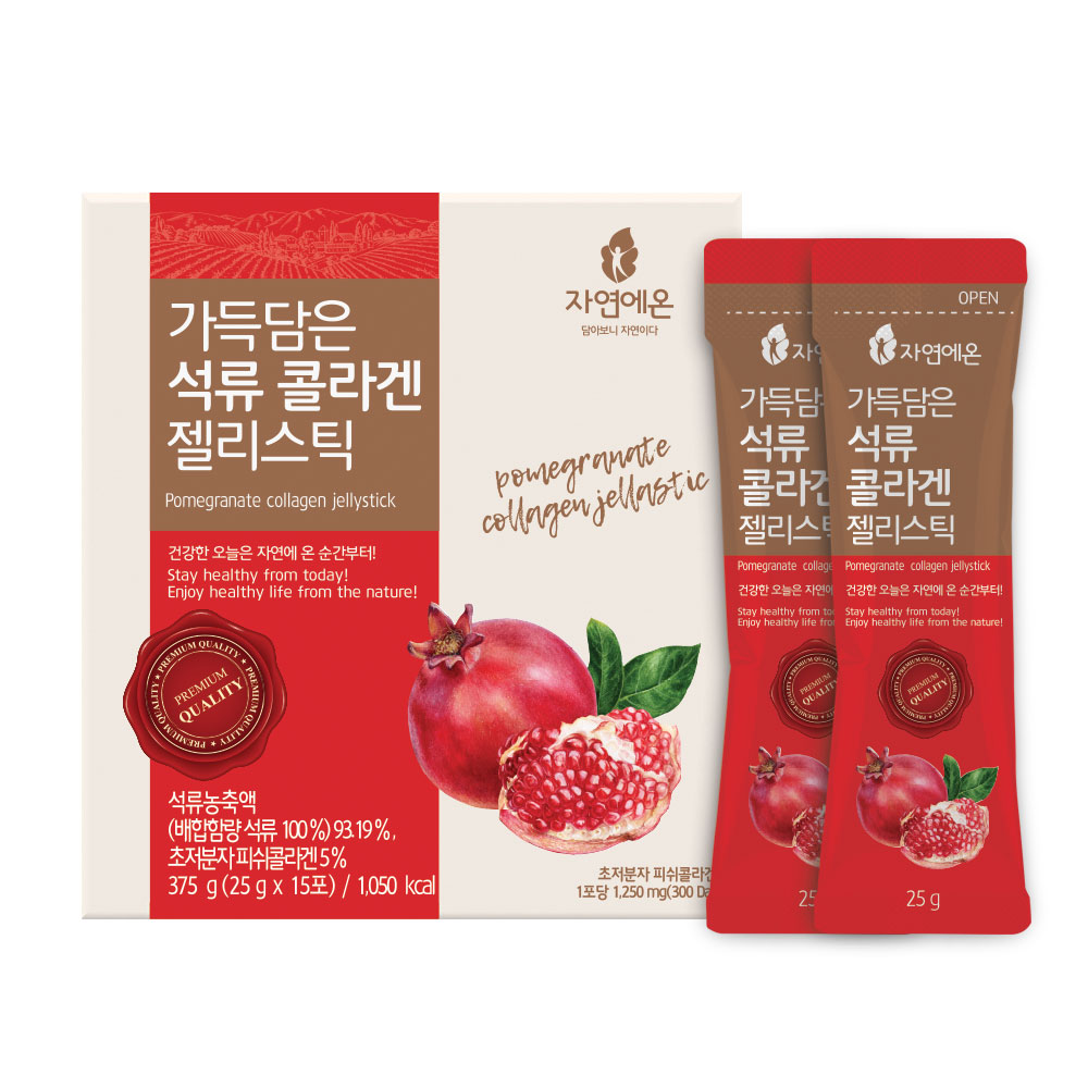 자연에온 300Da 초저분자 피쉬 콜라겐 석류 젤리스틱, 375g, 2박스 21,130원