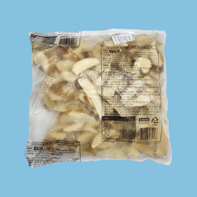 VDF 냉동감자 맥케인 웨지 2Kg, 1개, 2kg 13,200원