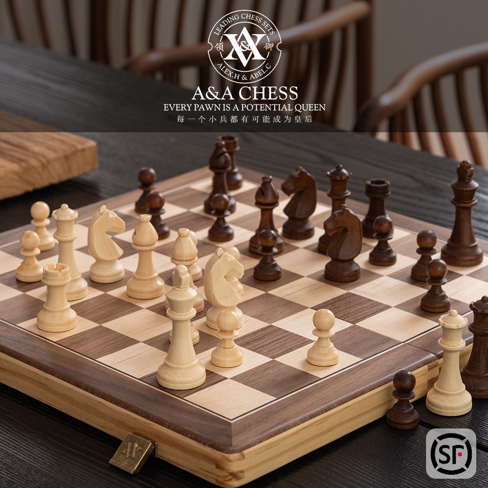 고급 체스판 대형 대회용 서양 자기표준 경기용 접이식 (비자성 기본) 호두/호두, (마그네틱 체스/체커) 호두/호두 65,900원