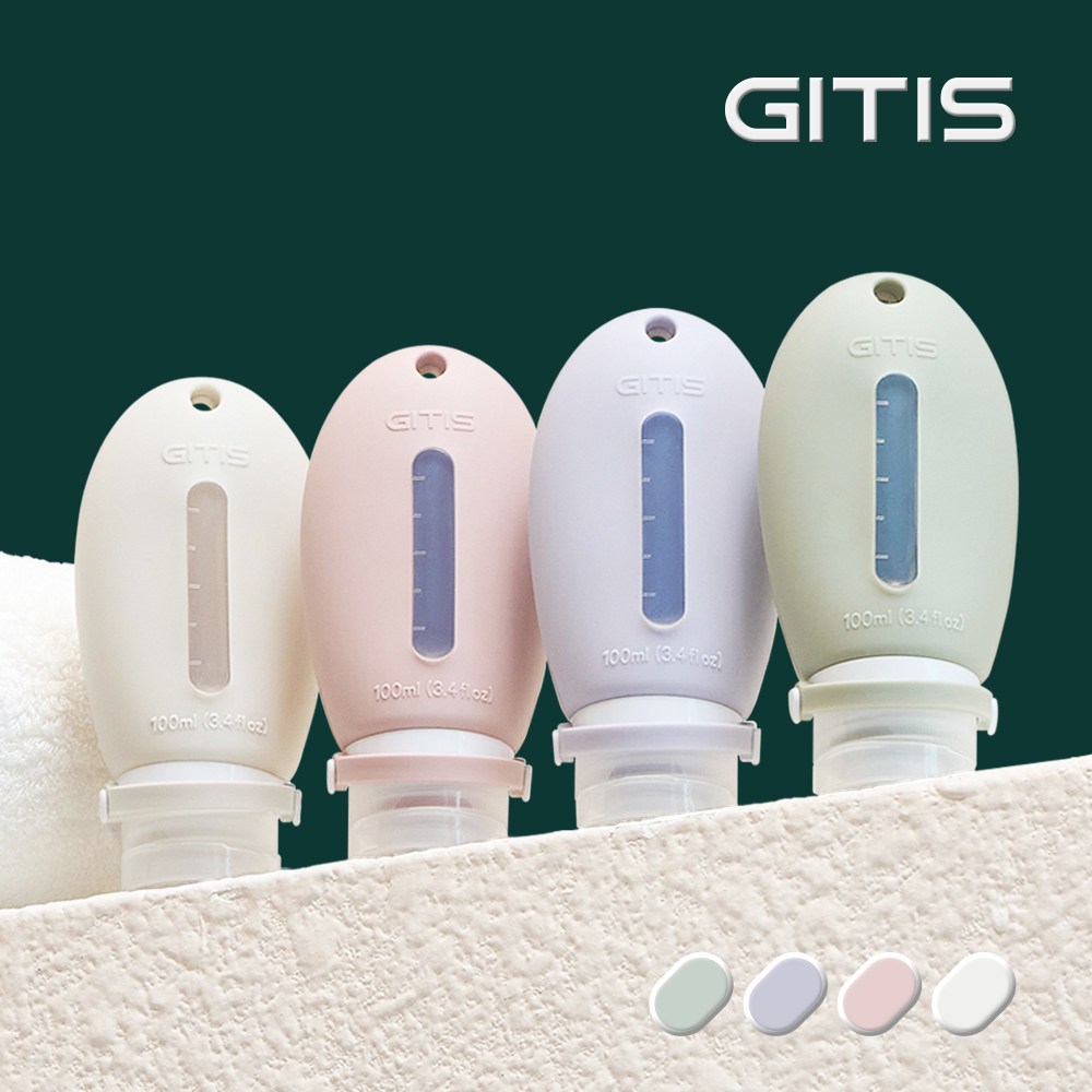 지티스 3중밀폐 투명창 여행용 공병세트 100mL, 1세트, 4종 22,500원