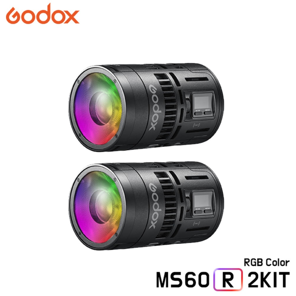 [GODOX] 고독스 MS60R 2KIT / 2라이트 키트 RGB 풀컬러 미니 조명 사진 유튜브 영상 제풀촬영 지속광 개인방송 1,878,000원