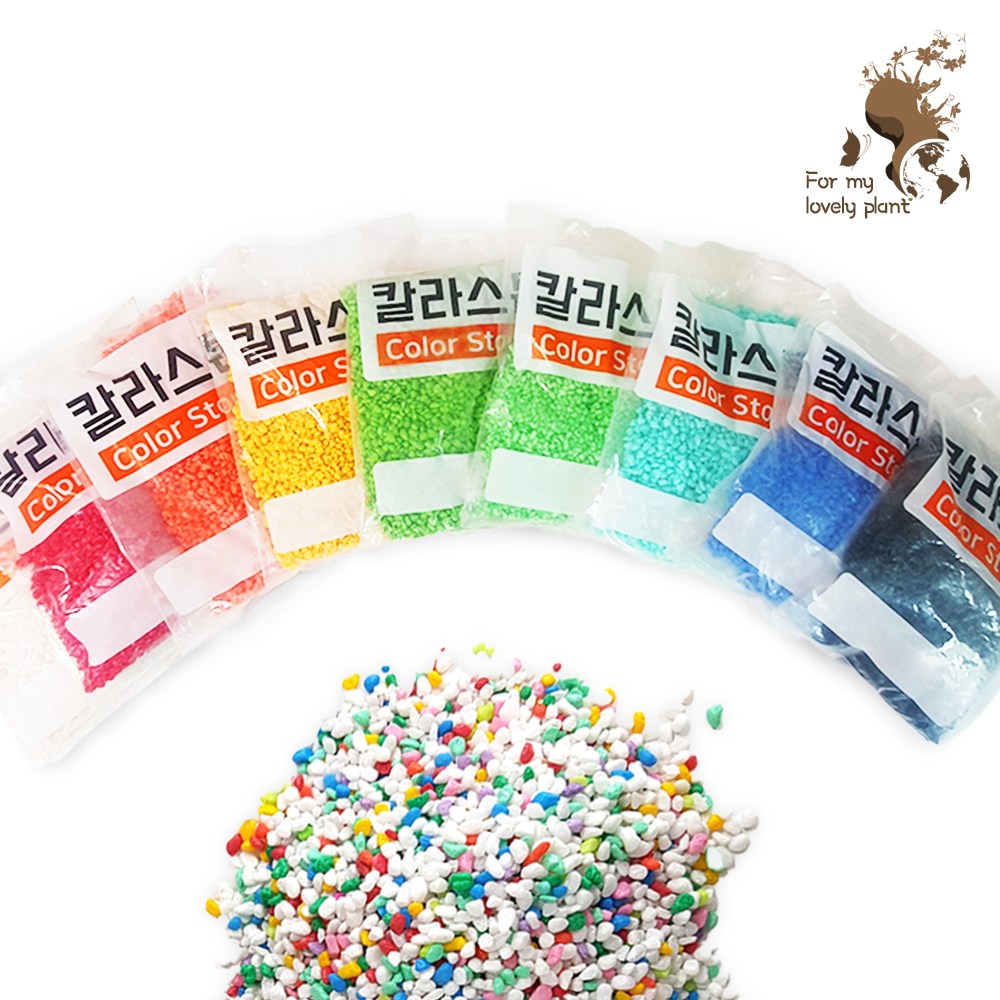 칼라스톤 1kg 소포장 거목산업사 칼라규사 색돌 화분멀칭 수경재배 정원 인테리어 2,390원