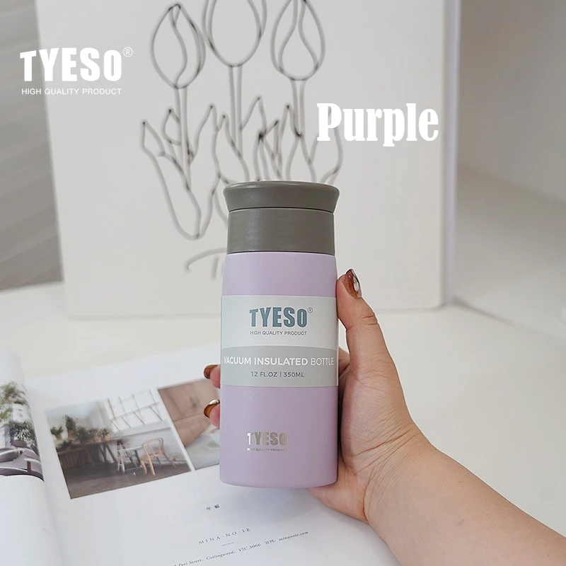 TYESO 누수 방지 보온병 스테인리스 휴대용 물컵 차 거름망 실리콘 씰 심플한 무광 물컵 선물 16,600원