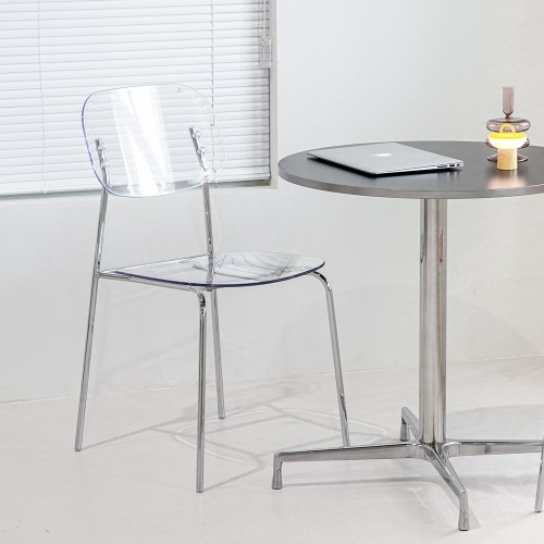 레니 암체어 미드센추리 모던 투명 플라스틱 카페 의자, 1개, 사이드체어 (무팔) 64,900원