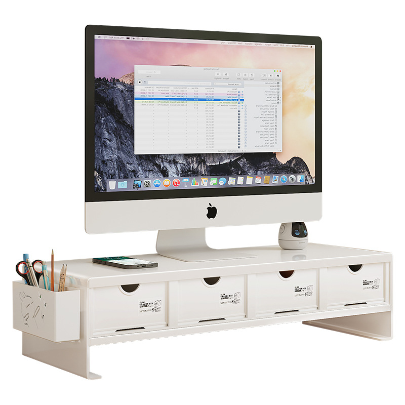 탑이지몰 서랍형 모니터 받침대 책상정리 듀얼 모니터 받침 선반 4칸서랍 37,200원