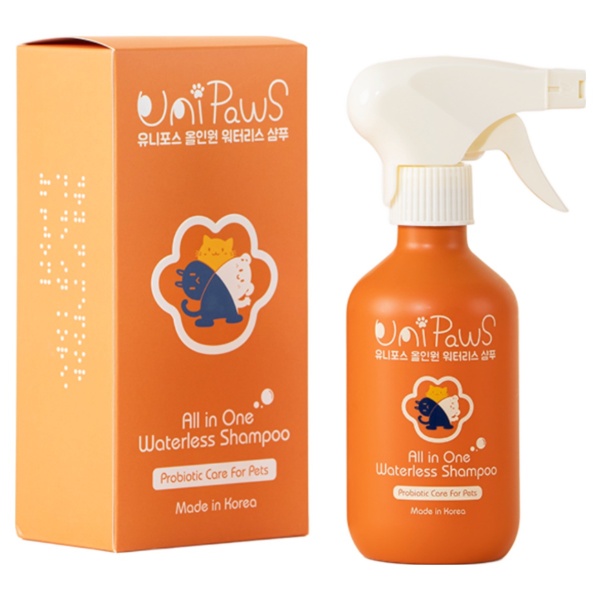 유니포스 거품 워터리스 샴푸 / 올인원 저자극 / 강아지 고양이 겸용 /, 2개, 260ml 30,180원