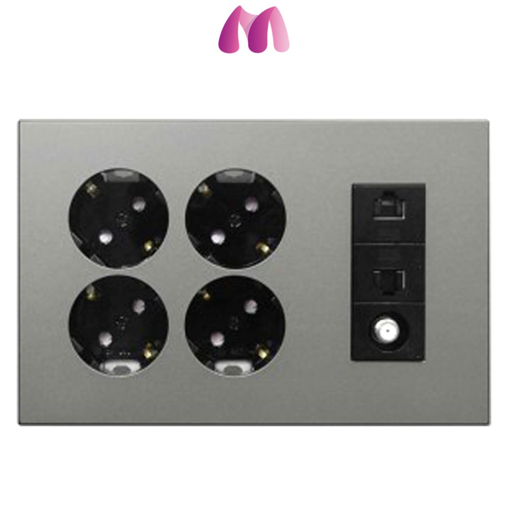 태성전기 틸인스 메탈그레이 4구 콘센트 + TV 2방 + 8p 2구 14,920원