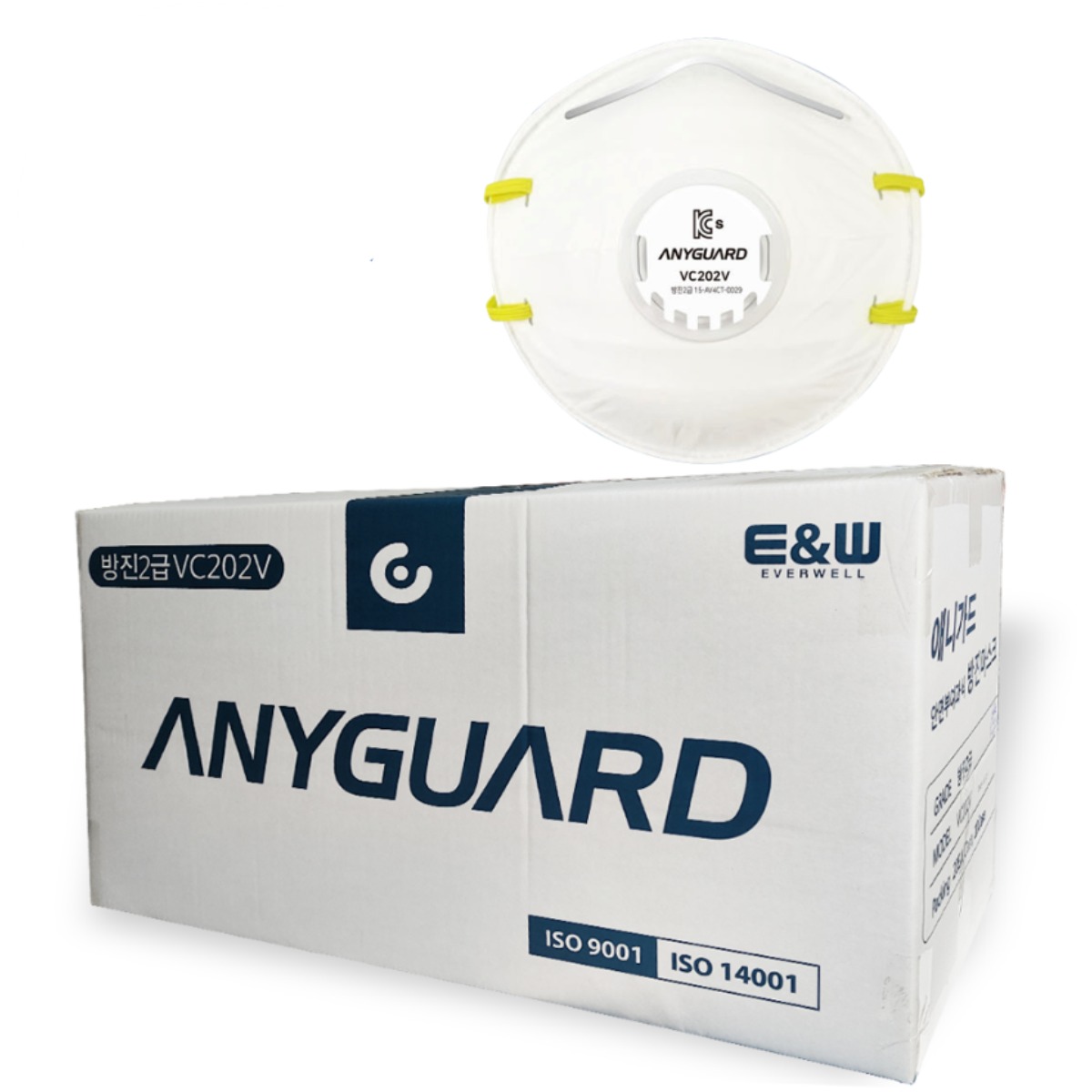 애니세이프 콘타입 방진 일반형 2급 마스크 VC202V 98,000원