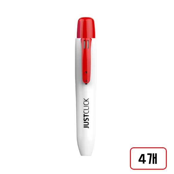 모리스)저스트클릭 화이트보드마카(L/3.0mm), 4개, 적색/DN2218230 25,000원