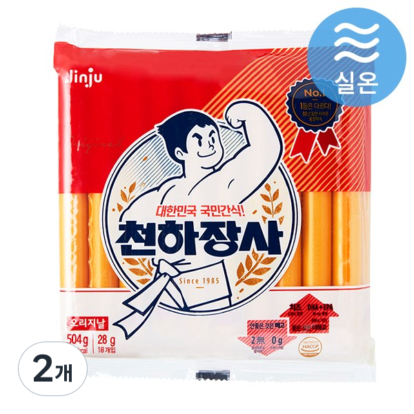 진주햄 천하장사 오리지날 소시지, 504g, 2개 12,000원