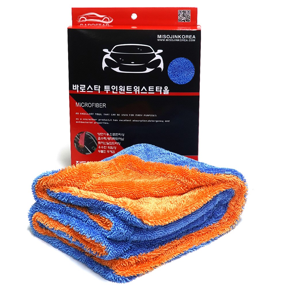 바로스타 드라잉 투윈원 트위스트 세차타월 25x50, 1개 4,590원