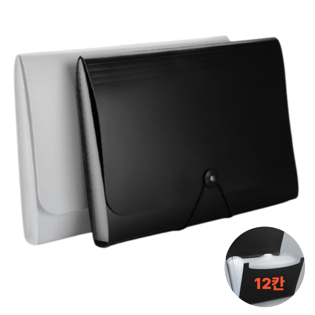 어센드원 13칸 아코디언 파일 보관함 정리함, 1개, 시크블랙 10,810원