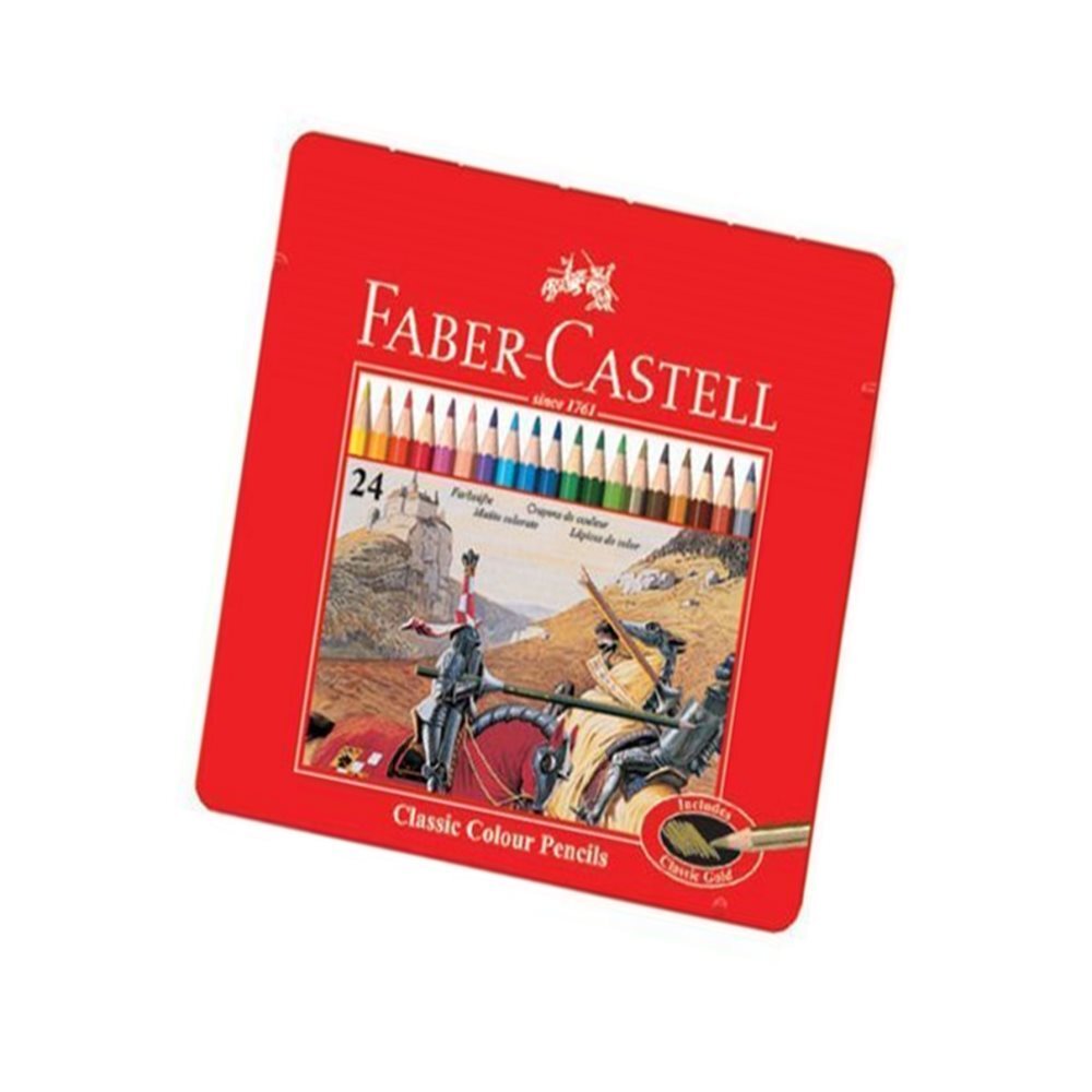 딜리고 파버카스텔 TIN 일반 나무 색연필 24색 세트 초등학교입학선물 미술용품 연필색연필 20,500원