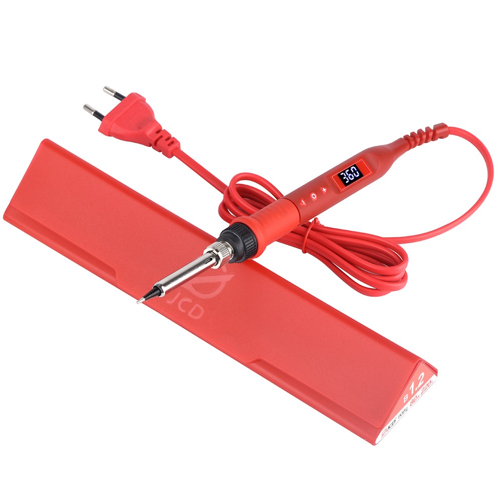 JCD 디지털 전기 납땜 다리미 키트 세트, 온도 조절 가능 908U 용접 도구, 세라믹 히터 납땜 팁 재작업, 100W 19,200원