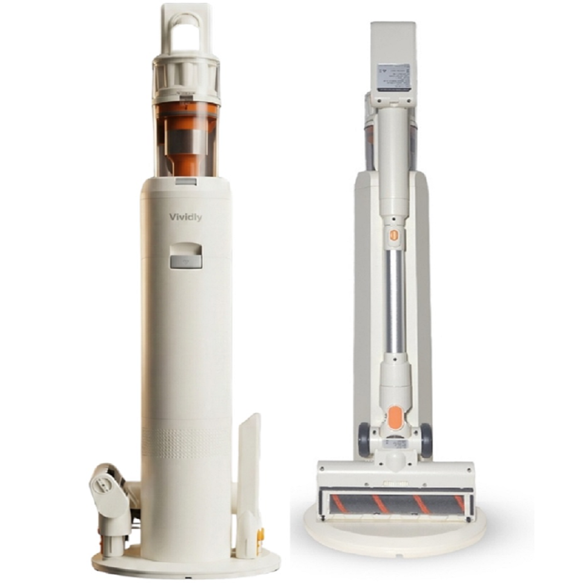 Vividly 자동먼지비움 자동충전 스마트 원통형 타워 스테이션 무선 진공청소기, 아이보리, 자동먼지비움 청소기 423,000원