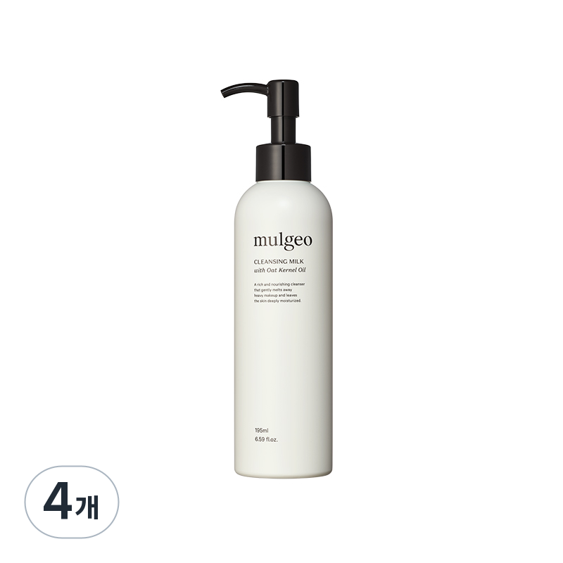 뮬지오 클렌징 밀크 /저자극 비건, 올인원 보습 클렌징, 딥클렌징, 4개, 195ml 102,000원