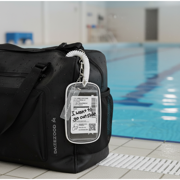 수영 회원카드 케이스 수영장 카드홀더 키링 굿즈, 1개, 화이트 11,900원