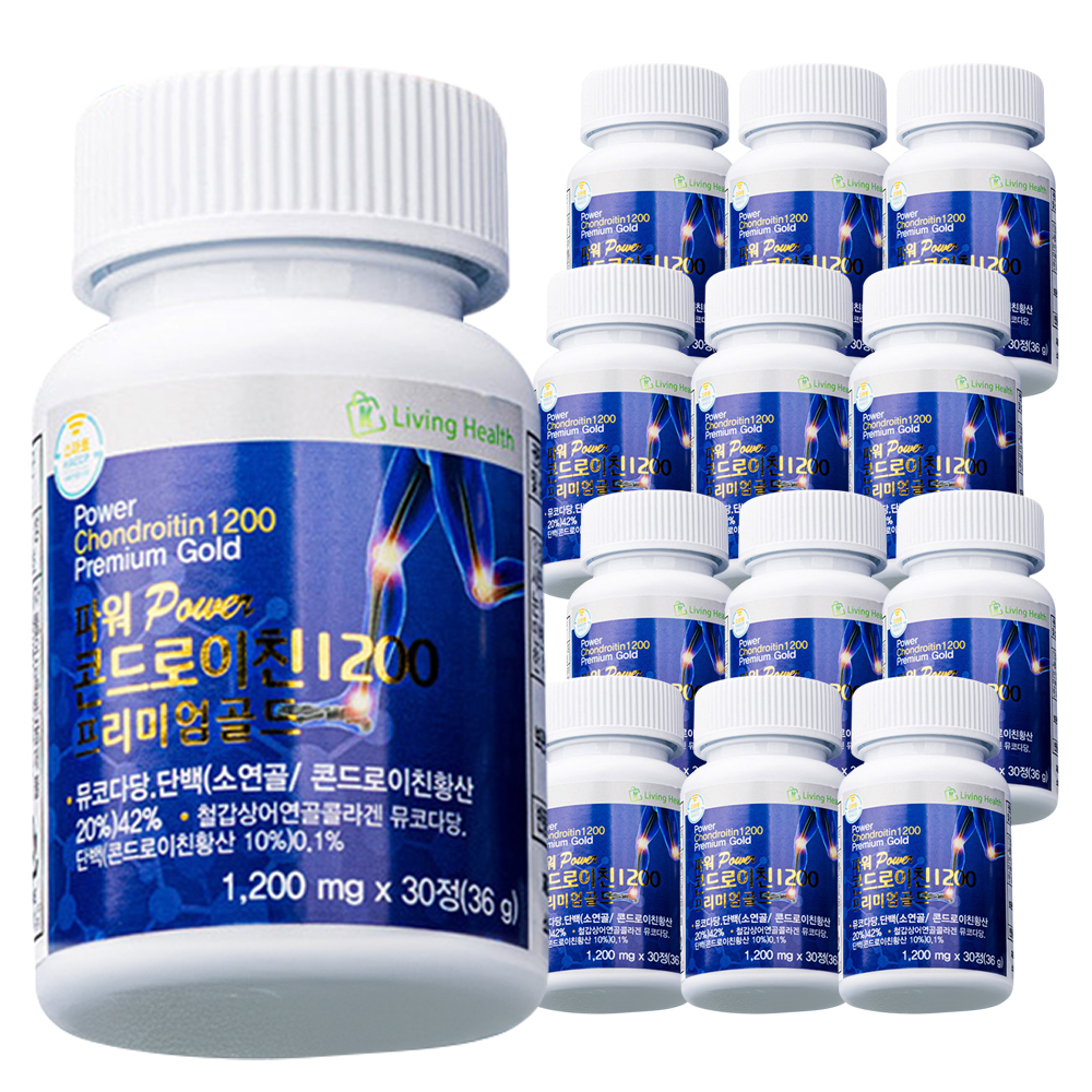 인포벨 파워 콘드로이친 1200 프리미엄 골드 뮤코다당 단백 소연골 철갑상어연골, 30정, 13개 98,000원
