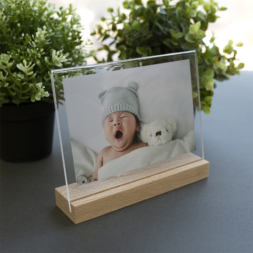 원세븐나인 포토 오크 스탠드 액자 프레임, 투명, 1개 14,100원