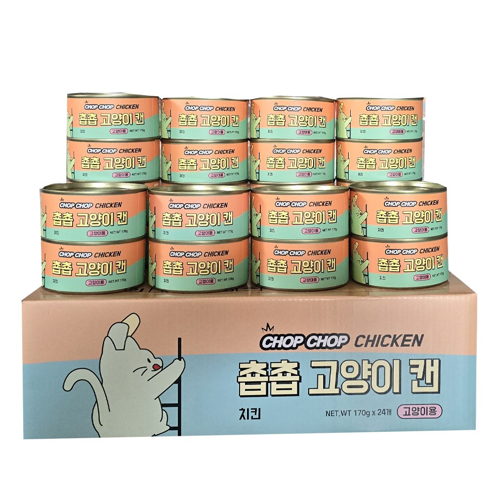 춉춉 고양이 치킨캔 170g*24개, 24개, 170g 29,990원
