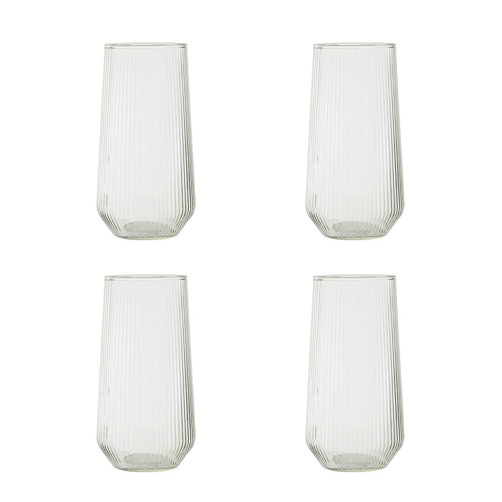 소소낫 내열유리 플리츠라인 하이볼 470ml, 4개, 투명 20,300원