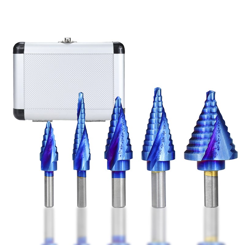 XCAN 스텝 드릴 비트 콘 나노 블루 코팅 홀 커터 목재 금속 도구 1/8 인치 5 개 6 57,000원