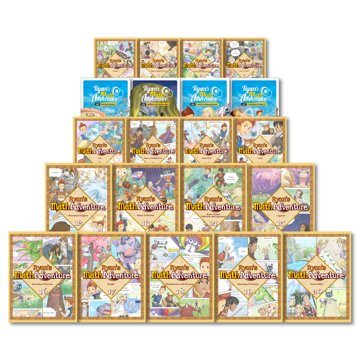 [영어원서] Ryan's Math Advneture 시리즈 학습만화 전권 세트 1~20 + 여정의시작 (21권 구성) 441,000원